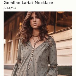 Anthropologie Gemline Lariat Necklace